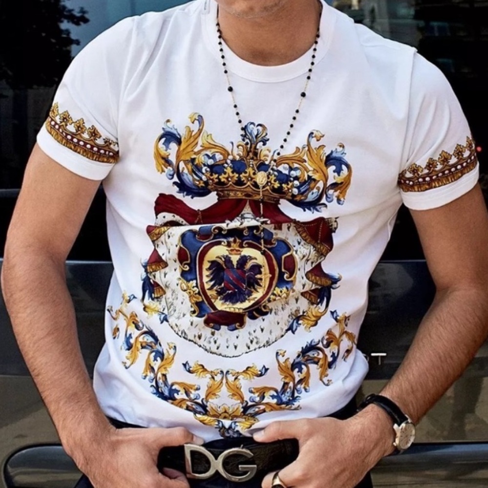 Dolce & Gabbana The Heraldic Sicilia Collection Coat Of Arms T-Shirt IT50 US M/L